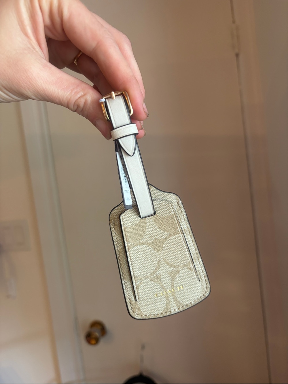 Coach monogram Leather Strap Luggage Tag - Picture 7 of 9